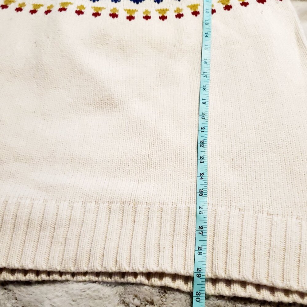 J. Crew Fair Isle Ivan Crewneck Wool Knit Sweater Cottagecore Size XXL - Picture 5 of 10